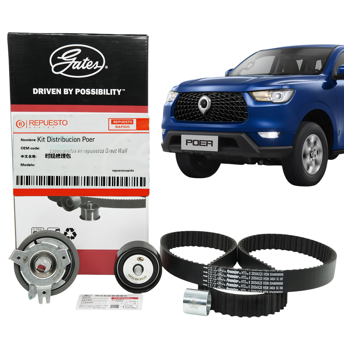 Kit de distribución Great Wall Poer 2.0 diésel OEM 1604000XED61
